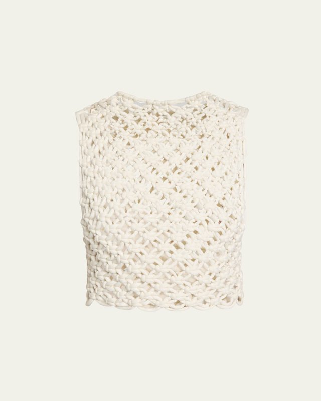 Macrame Sleeveless Crop Top